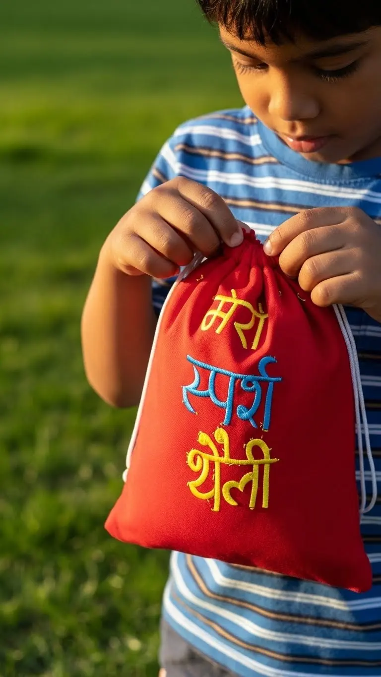 Meri Sparsh Theli, a sensory touch-and-feel bag for tactile learning.