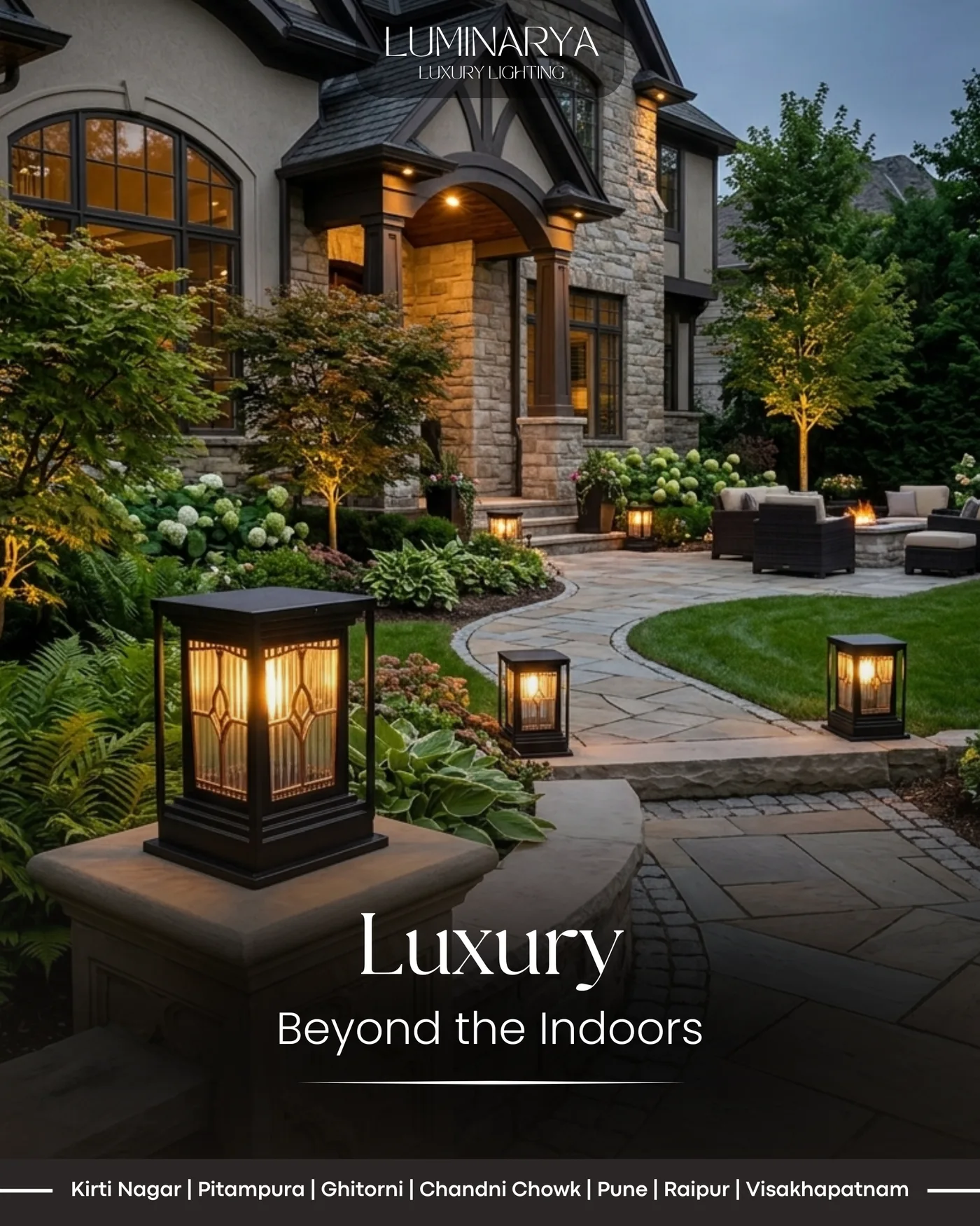 Campaign creative — "Luxury beyond the indoors."